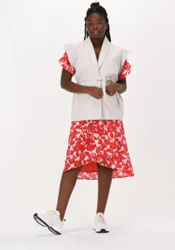 rode suncoo midi jurk cimba