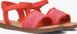 rode toms platte sandalen remi