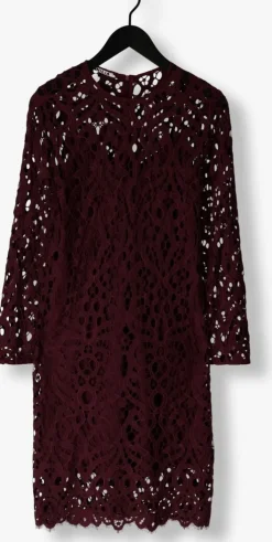 rode vanilia midi jurk lace midi dress