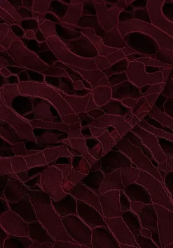 rode vanilia midi jurk lace midi dress