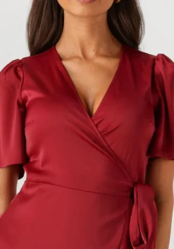 rode y.a.s. midi jurk yasthea 2/4 midi wrap dress s.