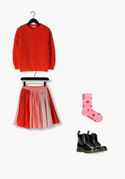 rode yuki kidswear trui chunky knitted sweater