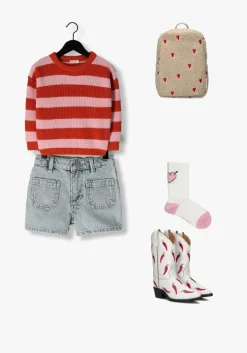 rode yuki kidswear trui stripes sweater