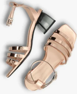 roségouden jan jansen sandalen met hak transparant duplex