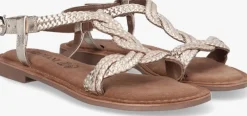 roségouden lazamani platte sandalen la75029