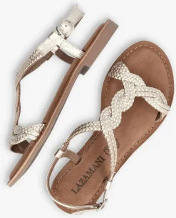 roségouden lazamani platte sandalen la75029