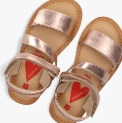 roségouden shoesme platte sandalen ca25s043