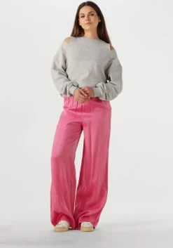 roze alix the label pantalon ladies woven shine wide leg pants