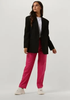 roze alix the label pantalon logo fo leather pants