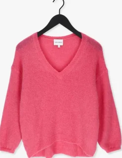 roze american dreams trui silja v neck knit