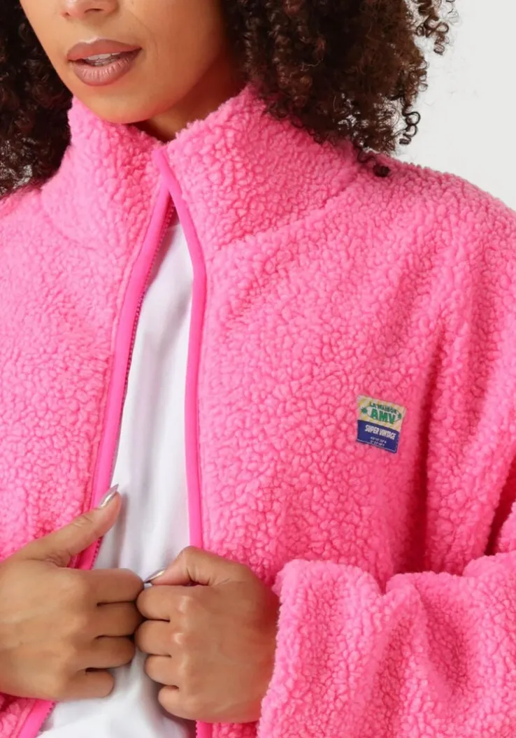 roze american vintage faux fur jas hoktown woman