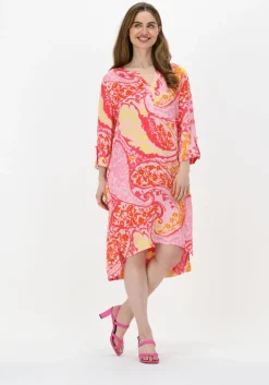 roze ana alcazar midi jurk tunic dress okotex 100 fsc