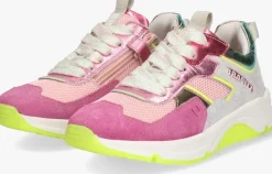 roze braqeez lage sneakers francis flow