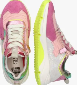 roze braqeez lage sneakers francis flow