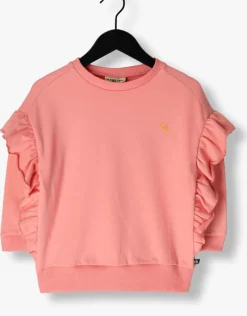 roze carlijnq sweater basic-girls ruffled sweater