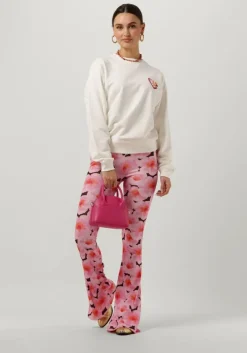 roze catwalk junkie flared broek tr peony