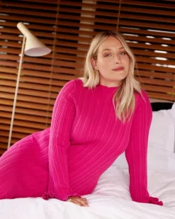 roze catwalk junkie midi jurk dr love yourself