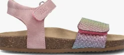 roze clic! platte sandalen cl-grass