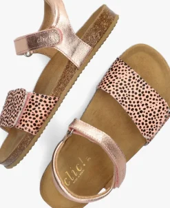 roze clic! platte sandalen cl-grass