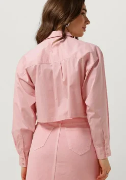 roze co'couture blouses cotton crisp cropped shirt