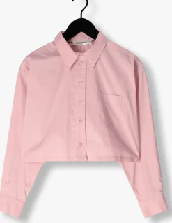 roze co'couture blouses cotton crisp cropped shirt
