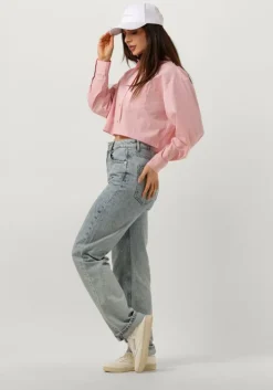 roze co'couture blouses cotton crisp cropped shirt