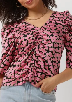 roze co'couture blouses flashy heart drape blouse