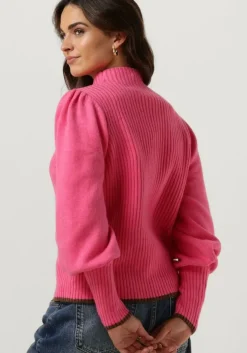 roze co'couture trui row puff rib knit