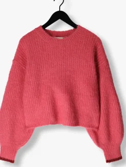 roze co'couture truien/vesten coralee crop knit