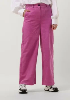 roze co'couture wijde broek flash corduroy pants