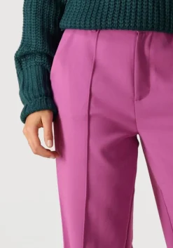 roze colourful rebel wijde broek rus uni pintruck straight pants