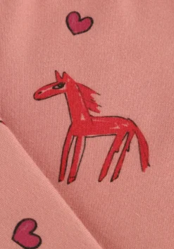 roze daily brat flared broek stardust horse flared pants