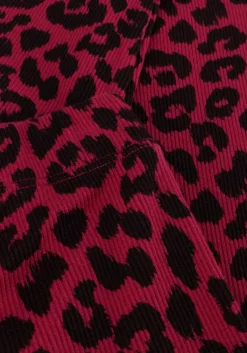 roze daily brat legging leopard tights dark pink