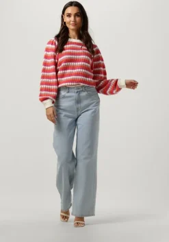roze freebird trui knit-point-stripe-cot-23-1