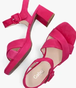 roze gabor sandalen met hak 953