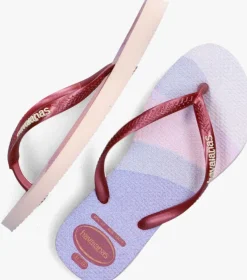 roze havaianas teenslippers kids slim palette glow