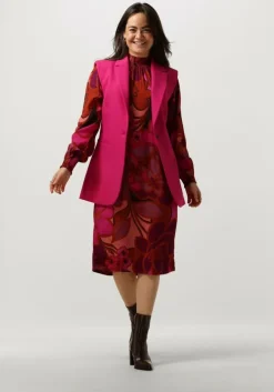 roze jansen amsterdam mini jurk wfp598 dress print with smocked turtle neck