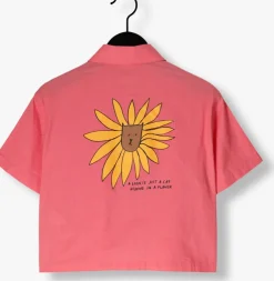 roze jelly mallow blouses lion cropped shirt