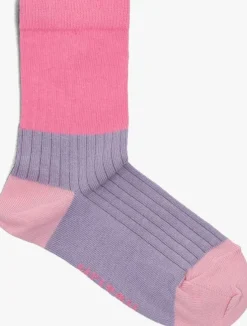 roze melton sokken block colour socks