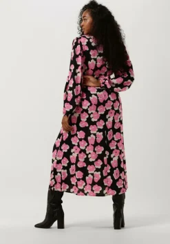 roze modström midi jurk bibbie print dress
