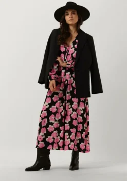 roze modström midi jurk bibbie print dress
