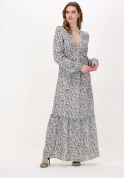 roze na-kd maxi jurk balloon sleeve maxi frill dress