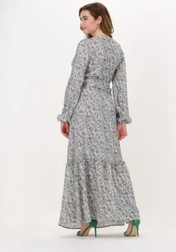 roze na-kd maxi jurk balloon sleeve maxi frill dress