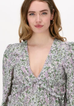 roze na-kd maxi jurk balloon sleeve maxi frill dress