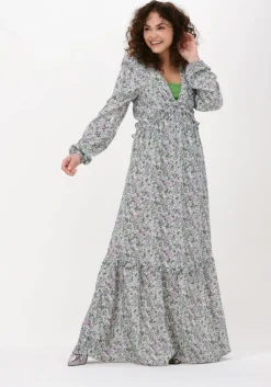 roze na-kd maxi jurk balloon sleeve maxi frill dress