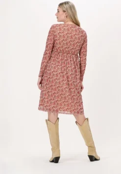 roze na-kd midi jurk recycled wrap mesh dress