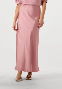 roze neo noir maxirok vicky heavy sateen skirt