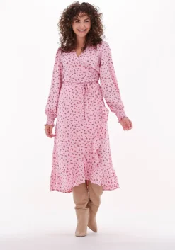 roze neo noir midi jurk eva precious rose dress