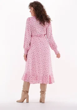 roze neo noir midi jurk eva precious rose dress