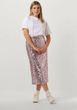 roze neo noir midirok baira sequins skirt